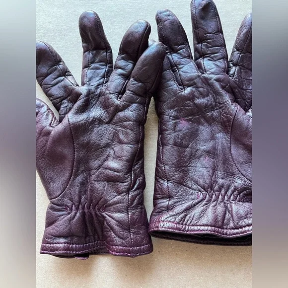 JoD Trench Coat Womens 22W Burgundy 100% Wool Velvet Collar 100% Leather Gloves - Picture 13 of 15